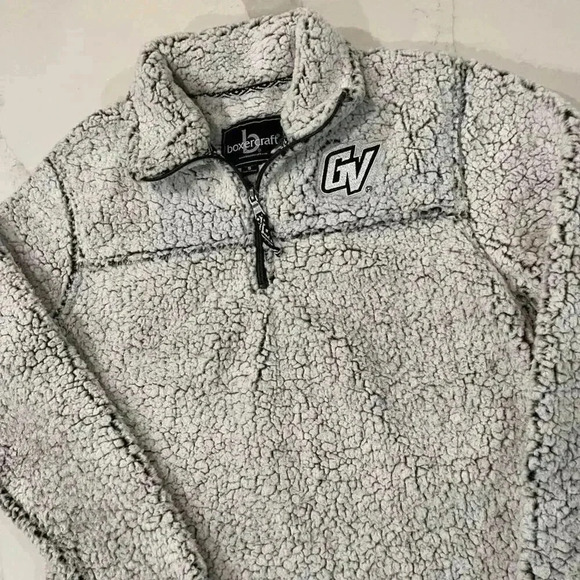 Boxercraft Gray Sherpa 1/2 Zip Pullover Sweatshirt Grand Valley Women's Small - Picture 2 of 6